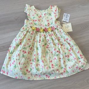 NEW Laura Ashley Dress size 24m Easter Dress Yellow